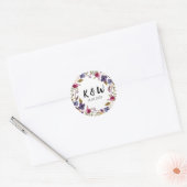 Bloem bruiloft sticker (Envelop)