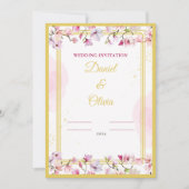 Bloem bruiloft uitnodiging Sjabloon. (Voorkant)