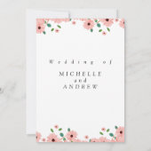 Bloem bruiloft Vector uitnodiging (Achterkant)