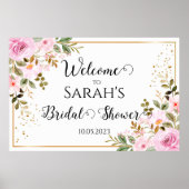 Bloem Bruiloft welkom gebruik poster print (Voorkant)