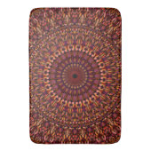 Bloem Bruin Mandala Ontwerp Badmat (Voorkant Verticaal)