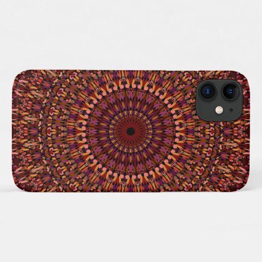 Bloem Bruin Mandala Ontwerp Case-Mate iPhone Case (Achterkant (horizontaal))