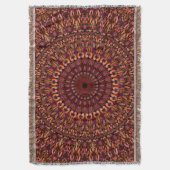 Bloem Bruin Mandala Ontwerp Deken (Voorkant Verticaal)