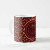 Bloem Bruin Mandala Ontwerp Koffiemok (Voorkant links)