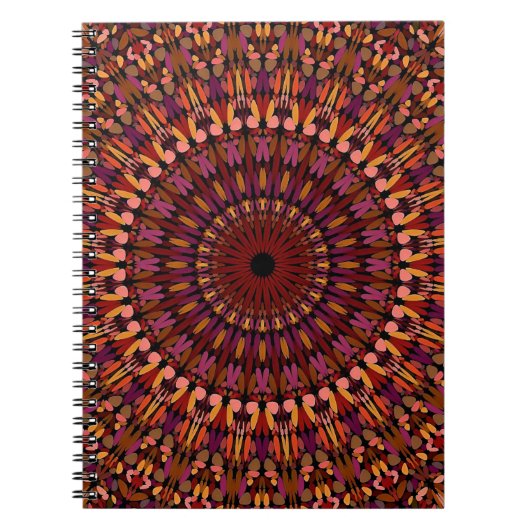 Bloem Bruin Mandala Ontwerp Notitieboek (Voorkant)