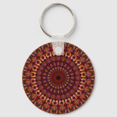 Bloem Bruin Mandala Ontwerp Sleutelhanger (Achterkant)
