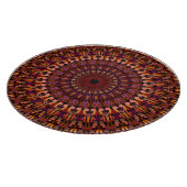 Bloem Bruin Mandala Ontwerp Snijplank (Hoek)
