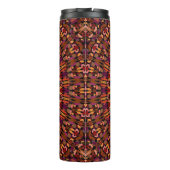 Bloem Bruin Mandala Ontwerp Thermosbeker (Achterkant)