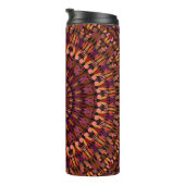 Bloem Bruin Mandala Ontwerp Thermosbeker (Geroteerd rechts)