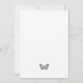 Bloem Butterfly Bruidsdiner Kaart (Achterkant)