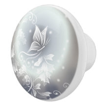 Bloem Butterfly Grijs Blauw Dier Fantasy