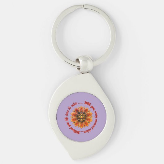 BLOEM CADEAU MOEDER DOCHTER ZUSTER LERAAR VRIEND SLEUTELHANGER (Voorkant)