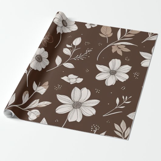 bloem cadeaupapier (Uitgerold)