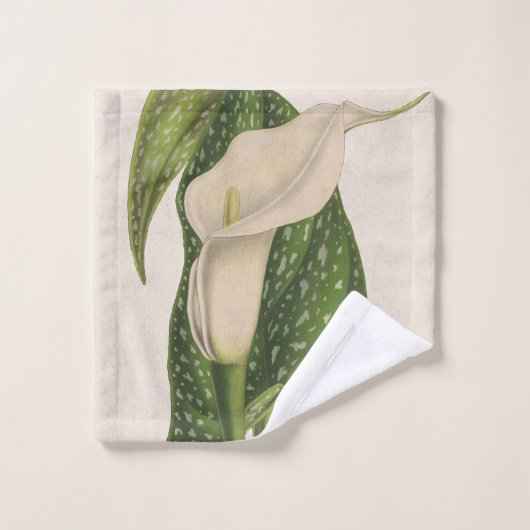  Bloem Calla Lily Green laat kleding hangen Washandje (Wasdoekje)