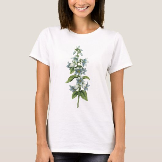 bloem (Campanula sp.) van Redouté T-shirt (Voorkant)