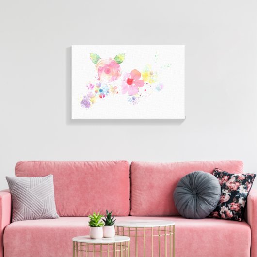 Bloem Canvas Afdruk (Insitu (Woonkamer))