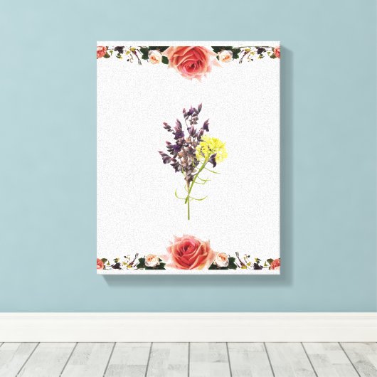 Bloem Canvas Afdruk (Insitu (Houten vloer))