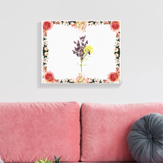 Bloem Canvas Afdruk (Insitu (Woonkamer))
