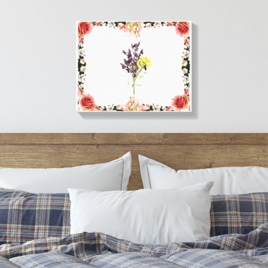 Bloem Canvas Afdruk (Insitu (Slaapkamer))