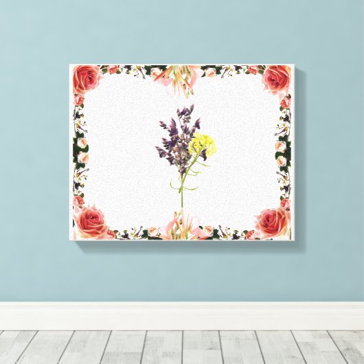 Bloem Canvas Afdruk (Insitu (Houten vloer))