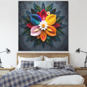 bloem canvas afdruk (Insitu (Slaapkamer))
