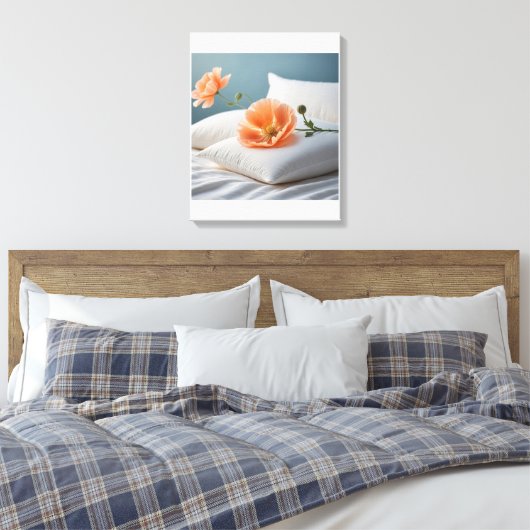 Bloem Canvas Afdruk (Insitu (Slaapkamer))