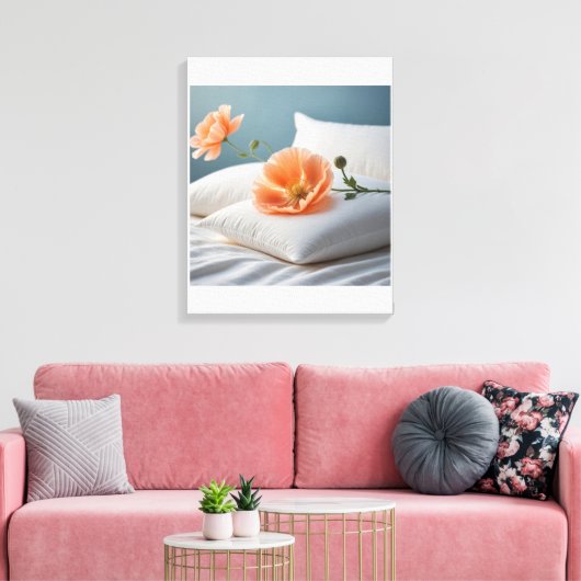 Bloem Canvas Afdruk (Insitu (Woonkamer))