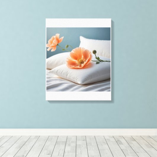 Bloem Canvas Afdruk (Insitu (Houten vloer))