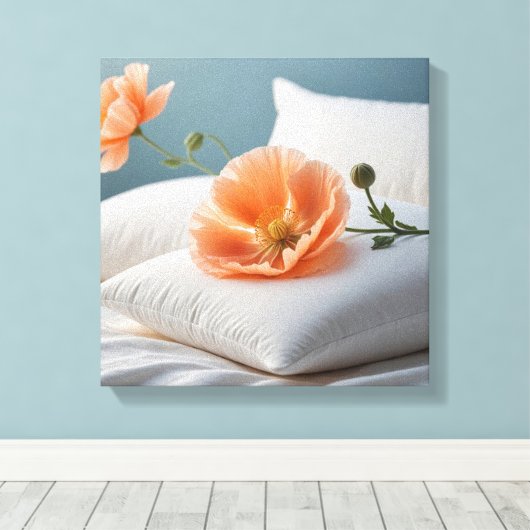 Bloem Canvas Afdruk (Insitu (Houten vloer))