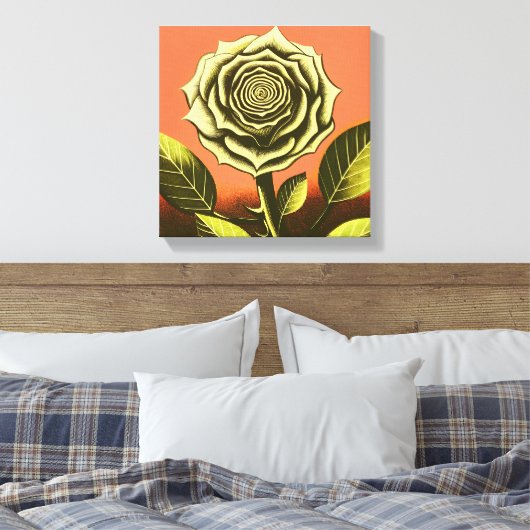 bloem canvas afdruk (Insitu (Slaapkamer))