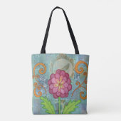 Bloem Canvas tas (Achterkant)