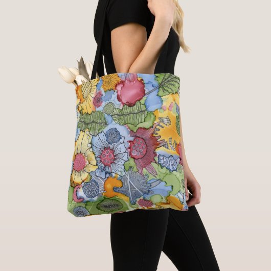 Bloem Canvas tas (Dichtbij)