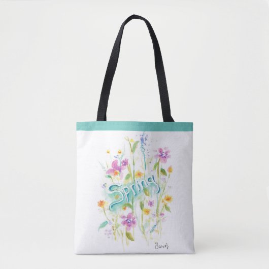 Bloem Canvas tas, canvaszak Tote Bag (Voorkant)
