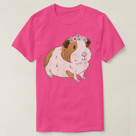 Bloem Cavia Moeder Cavia Liefhebbers T-shirt (Design voorkant)