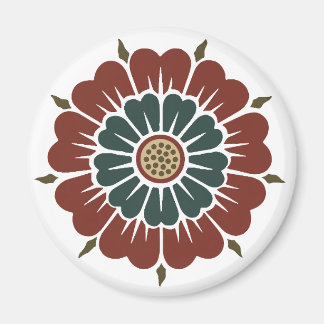 Bloem Chinees Ornament Owen Jones Aziatisch patern Magneet