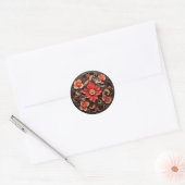 Bloem Cirkel Medaillon vorm Ronde Sticker (Envelop)