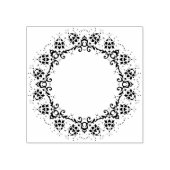 Bloem cirkel silhouet kunst stempel (Afrduk)