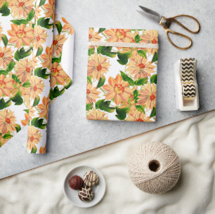 Bloem Clematis Geel Wit Cadeaupapier