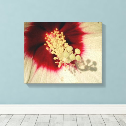 Bloem Close-up Foto Single Art Poster Canvas Afdruk (Insitu (Houten vloer))