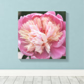 Bloem Close-up - In Bloei - Roze Canvas Afdruk (Insitu (Houten vloer))