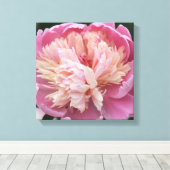 Bloem Close-up - In Bloei - Roze Canvas Afdruk (Insitu (Houten vloer))