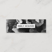 Bloem Close-up / Zwart Wit Mini Visitekaartje (Voorkant)