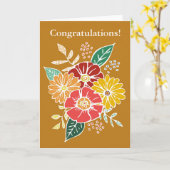 Bloem Collage #6 Gefeliciteerd! Kaart (Gele Bloem)