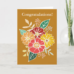 Bloem Collage #6 Gefeliciteerd! Kaart