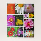 Bloem Collage Jigzaag Puzzle Legpuzzel (Verticaal)
