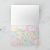 Bloem Collage Tuin Bloemen Alle gelegenheid Blank Feestdagen Kaart (Binnen)