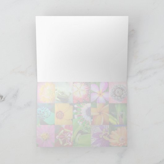 Bloem Collage Tuin Bloemen Alle gelegenheid Blank Feestdagen Kaart (Binnen)