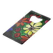 bloem creditkaart flessenopener (Achterkant Gekanteld)