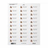 Bloem Cute Duitse Herdershond Retouradres Etiket (Full Sheet)