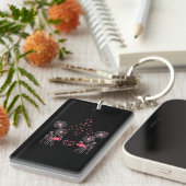 Bloem Dandelion Exotic Animal Tropical Bird Roze Sleutelhanger (Voorkant Rechts)